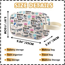 Anesthesia Clear Makeup Bag Anesthesiologist Gift Anesthesia Tech Week Gifts Technician Gift Anesthetist Nurse Doctor Travel Toiletry Bag (I Like People t-m ca)