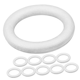 jojofuny 10pcs Circular Ring Board High Make Foam Rings Polystyrene Rings Foam Wreath Mini Foam Ring Craft Rings for Shapes Foam Balls Craft Supplies Polystyrene Wreath Ring with White