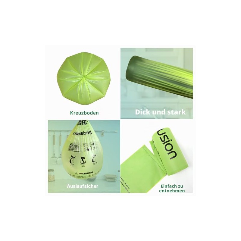 GreFusion Organic Bin Liners 140 Litre x 10 Compostable Organic
