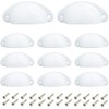 Ruidee 12 Picecs Shell Cup Handles Vintage Half Moon Drawer