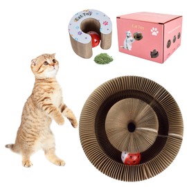 CDIPESP Magic Organ Cat Scratching Board & Accordion Toy - Cat Butler Snuffle Paw Cardboard Slinky