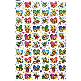 Bee Honey Animals Stickers 60 Pieces 1 Sheet 270 mm x 180 mm Sticker Craft Children Party