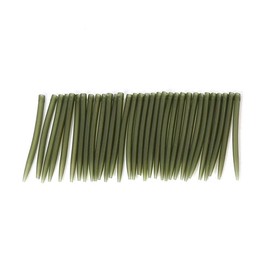 zalati Anti-Tangle Sleeves, TRP Rubber with Soft Tail Lead Clips, Quick Change Swivels for Safety Fishing Accessories, Sleeves, Dark Green, 30 Pieces