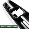 CNNELL Front Upper Honeycomb Grill Grille Chrome and Black Compatible