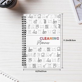 NAFJYR 2 Pcs Cleaning Planner, Cleaning Schedule Checklist Notebook and Organizing Planner for Household Daily