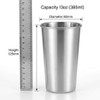 QWORK 304 Stainless Steel 13oz Pint Cups – 10 Pack