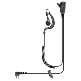 Klein Electronics Bodyguard Braided Cable 1-Wire Earhook Earpiece and Microphone, Compatible with Motorola 2-Pin Two Way Radios, CP100D CP200 CP200D CLS1110 CLS1410 RDU4100 BC130 BC300D and BPR40D