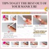 SXVME Uñas Postizas Blancas Cortas Almendradas, Uñas Postizas Blancas, Uñas