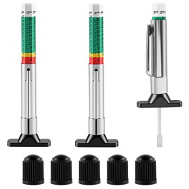 Tire Groove Gauge, Tire Depth Gauge, Maximum Measurement Value 1.3 inches (32 mm), Mini, Compact, Tire Depth Gauge, Groove Measurement Meter, Suitable for Motorcycles and Cars, Tire Tread Depth Meter