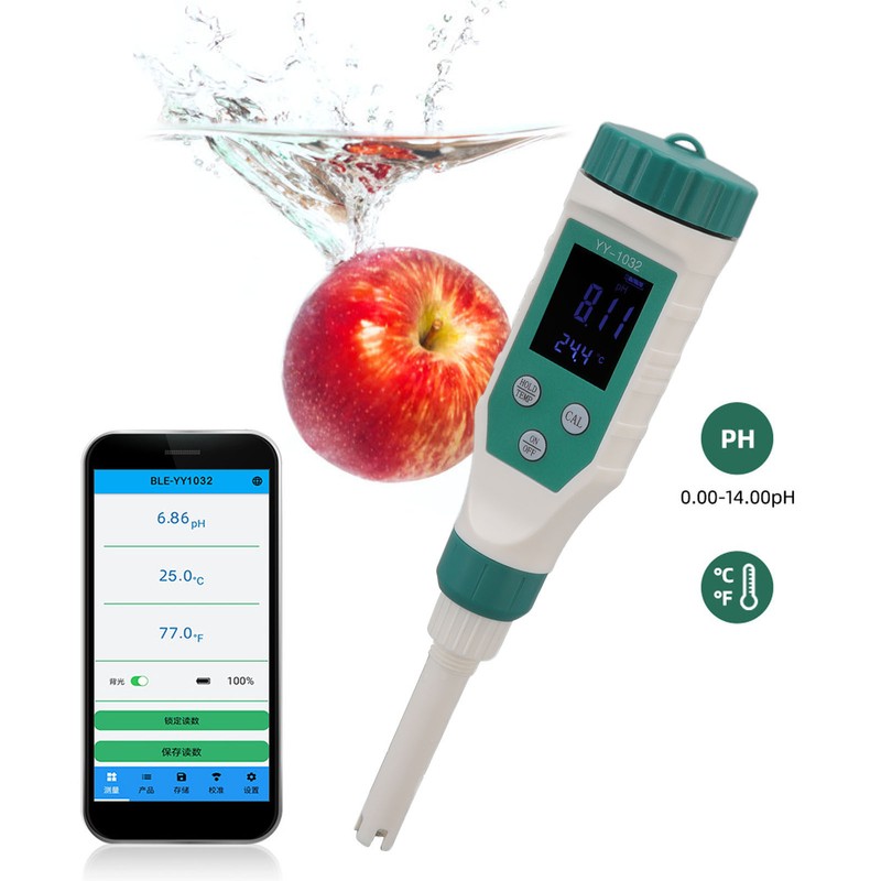 Digital PH Meter Food Beverage 0.1 Resolution PH Tester Pen