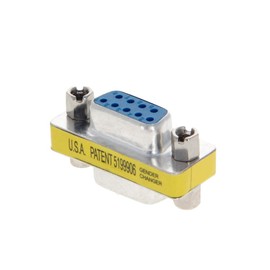 Fielect DB9 VGA - Adaptador de conector hembra a hembra (9 pines hembra a hembra, 2 filas), color azul