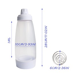 Dough Dispenser Dough Scoop Pancakes Dough Dispenser Bottle 1 Litre Dough Bottle Pancake Single Hand Dough Mixer for Poffertjes Donut Muffins Crepe Squeeze Bottle Dough Dispenser