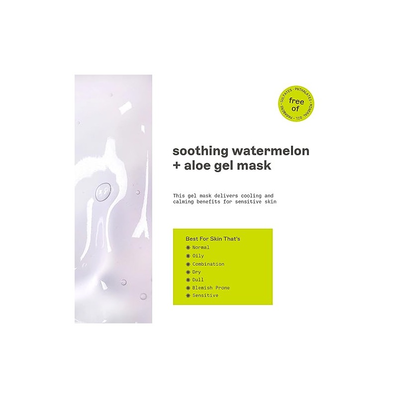 Facial Watermelon + Aloe Cooling Gel Mask 180ml