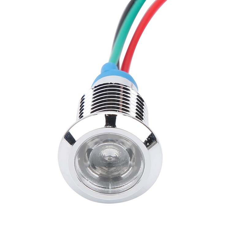 4 Sets PreWired Round LEDs Waterproof 2Color Indicator Light Common