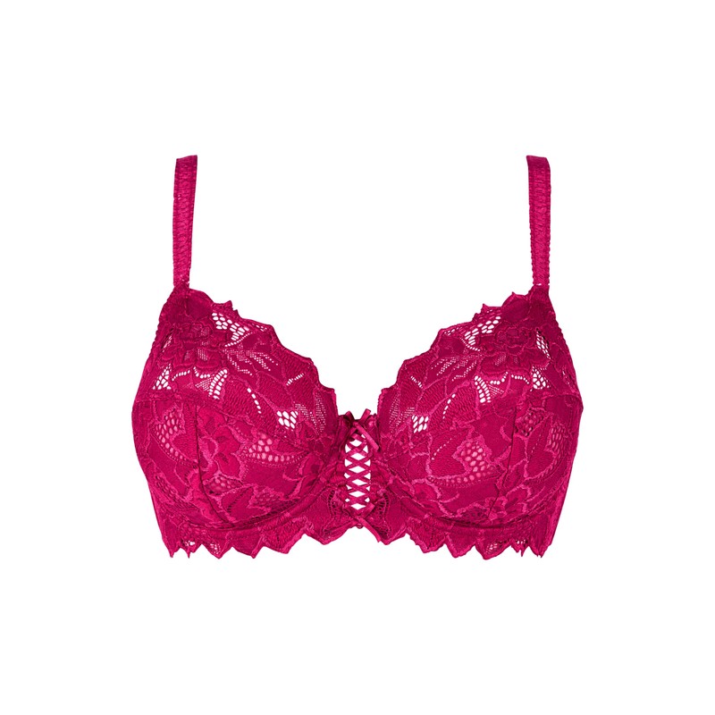 SANS COMPLEXE Women's Arum Full Coverage Bra, Cherry Sorbet, 80E,