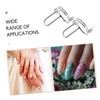 Baluue Nail Diy Kit Removable False Nails Fingernail Rings Adjustable