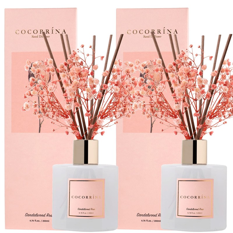 Cocorrína Premium Reed Diffuser Set with Preserved Baby's Breath &