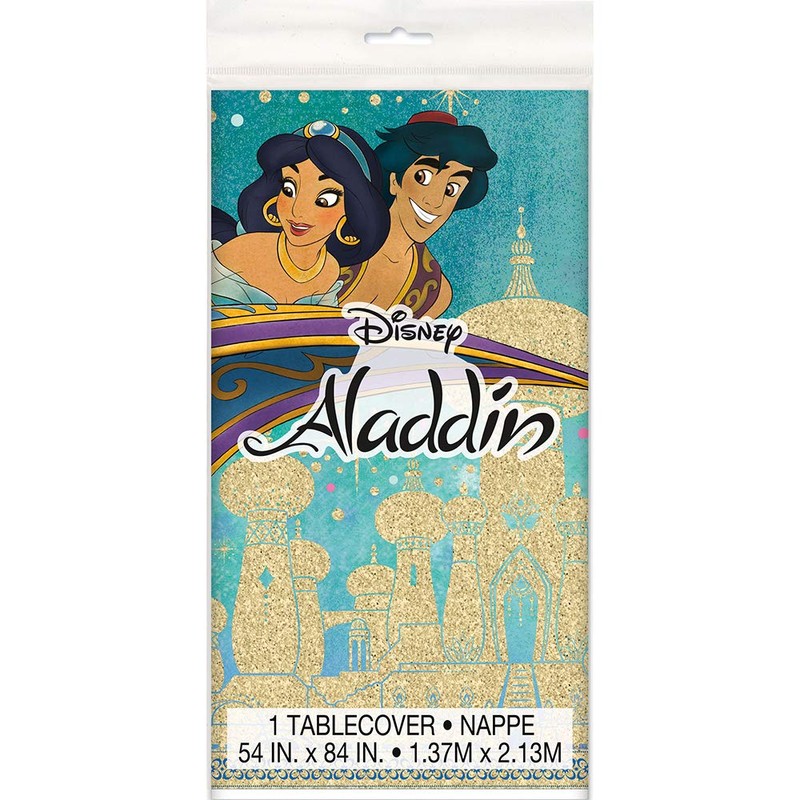 Unique Aladdin Plastic Tablecloth, 84" X 54"