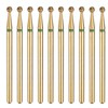 sourcing map 10pcs 100-120 Grits Diamond Grinding Bit 2.3mm Ball