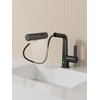 Heemab Pull-Out Lift Bathroom Basin Faucet with LED Temperature Display,