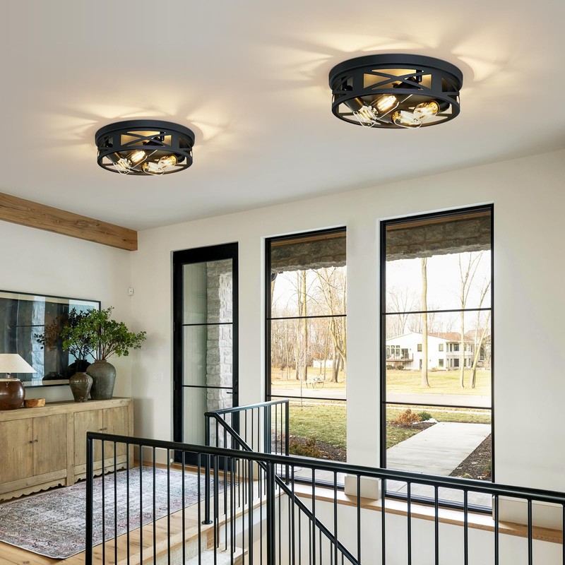 ZHU YAN Flush Mount 4-Light Ceiling Light Fixture for Hallway,