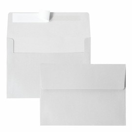 Keketer A4 Metallic Silver 4x6 Envelopes 70 Pack Self - Seal, for 4x6 Cards, Weddings, Invitations, Baby Shower 4.25 x 6.25 Inches