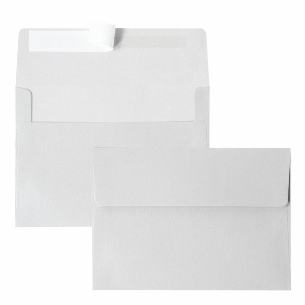 Keketer A4 Metallic Silver 4x6 Envelopes 70 Pack Self -