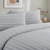 Tifschlaf Double Duvet Cover Set Grey - Satin Stripe Double