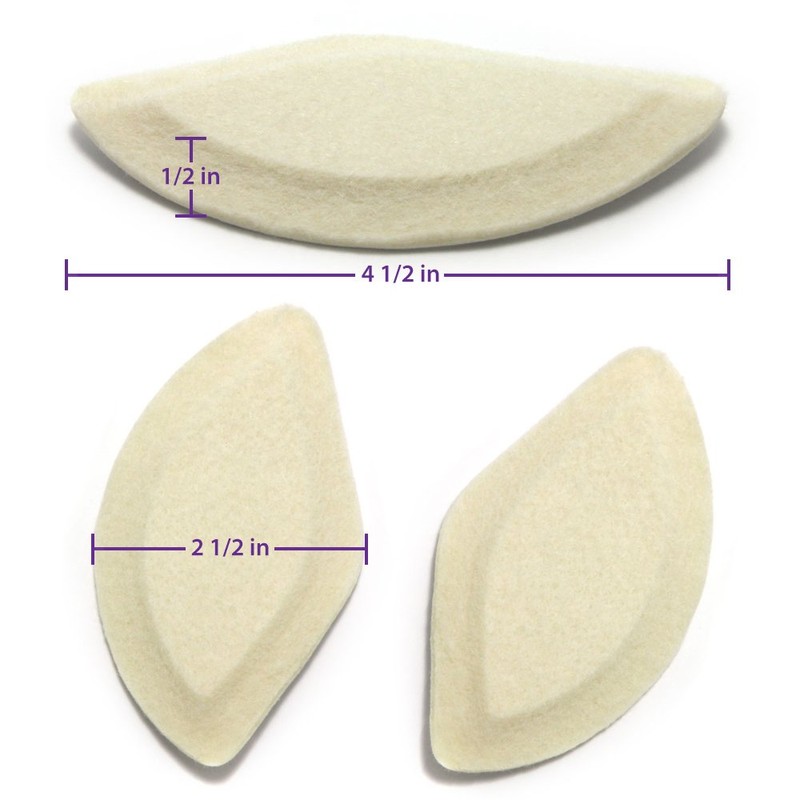 Premium Felt Foot Arch Support Pads - Shoe Inserts -
