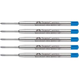 Faber-Castell Ballpoint Pen Refill (Pack of 5, Extra Wide, Blue)