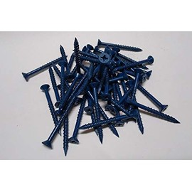 Shorpioen 20-Pack 1/4 x 1 3/4 Phillips Flat Concrete Screw No Drill Bit Blue Perma Seal BC-1428CNPF