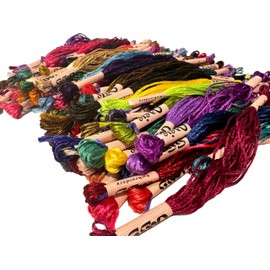 Pack of 100 Silk Skeins Large Multi Colors Oasis Threads Hand Embroidery/Most Demanding Multi Colors Silk Threads Skeins/Silk Floss Rayon Stranded Shinning Embroidery/Cross Stitch UK
