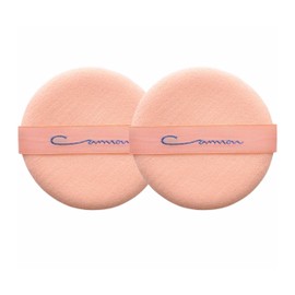 Naniwa Puff Cannon Eversoft Sponge Puff Set of 2, Made in Japan, Approx. φ3.1 x 0.05 inches (80 x 1.2 mm), Large Size, Uses 100% Natural Latex