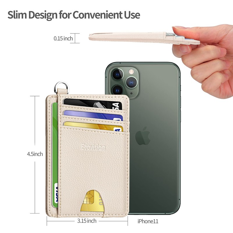EcoVision Slim Minimalist Front Pocket Wallet, RFID Blocking Credit Card