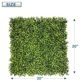 Coarbor 13 Packs 20" x 20" Artificial Green Tea Fence Panel Faux Ivy Fence Privacy Topiary Hedge Plant Fence Grass Wall Panels Backdrop for Balcony Patio Outdoor Indoor