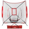 7x7 Ft Baseball Softball Practice Net for Pitching Batting Hitting