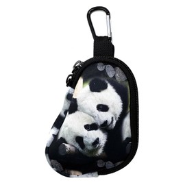 KOSTOO Asthma Inhaler Holder Neoprene Protective Portable Carrying Bag Travel Inhaler Mini Case Sleeve for L-Shaped Inhaler, Inhaler Not Included (Panda)