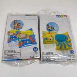 Intex TWO pair~Intex Inflatable Child's Arm Bands  - NEW - Mermaid and Sea Buddy