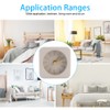 GEEKCOOK Simple Square Cement Desk Clock for Office Home Living