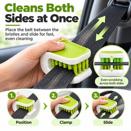 Car Seat Belt Cleaning Brush for Interior Detailing – Double-Sided U-Shaped Folding Cleaner for Vehicle Seat Belts