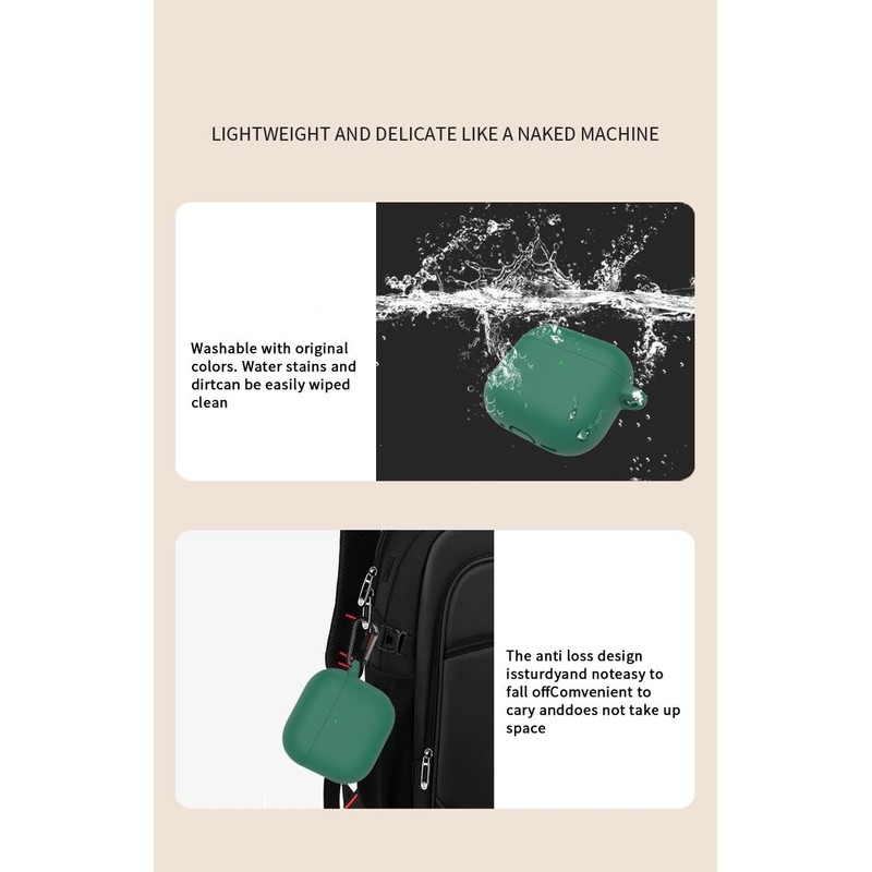 FTRONGRT Case Compatible with AirPods 4 2024, Soft TPU, Scratch-Resistant