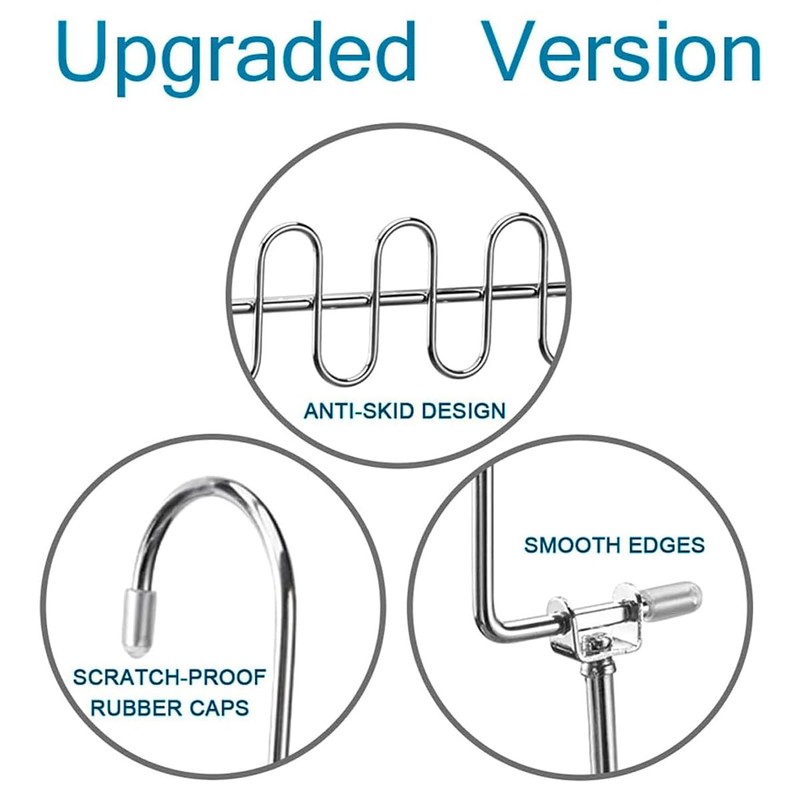 AIMALL Space-Saving Clothes Hanger 15x1.8in Iron Multi-Layer Organiser with 9