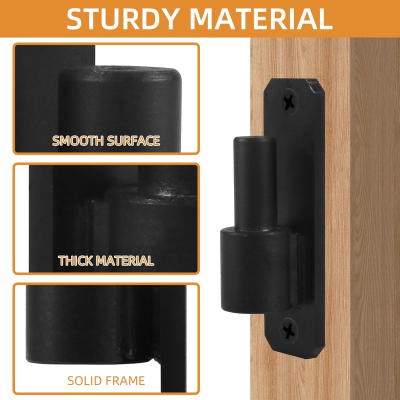 Wall Mount Gate Hinges with 5/8" Hinge Pin, Heavy Duty