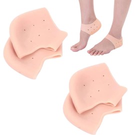 THJOPOKEEL Plantillas de Gel para Talón (2 Pares), Protección contra Fascitis plantar, Tendinitis de Aquiles y Espolones, para Hombres y Mujeres （color de piel）