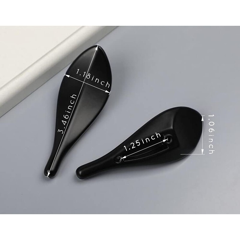 Primst 6pcs Solid Brass Cabinet Knobs,Leaf Shape Furniture Handles Pulls