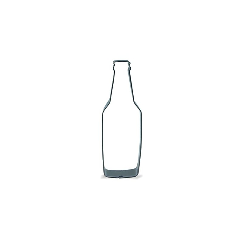 Keewah Beer Bottle Cookie Cutter, 5 x 1.6 inch, Stainless