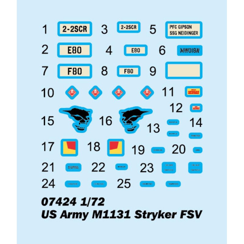 Trumpeter 757424-1/72 M1131 Stryker FSV Scale 1:72