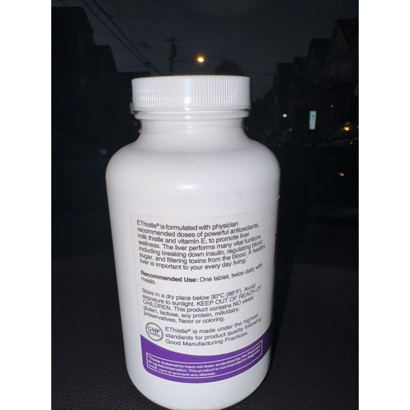 EThistle Liver Wellness Dietary Supplement, Milk Thistle & Vitamin E