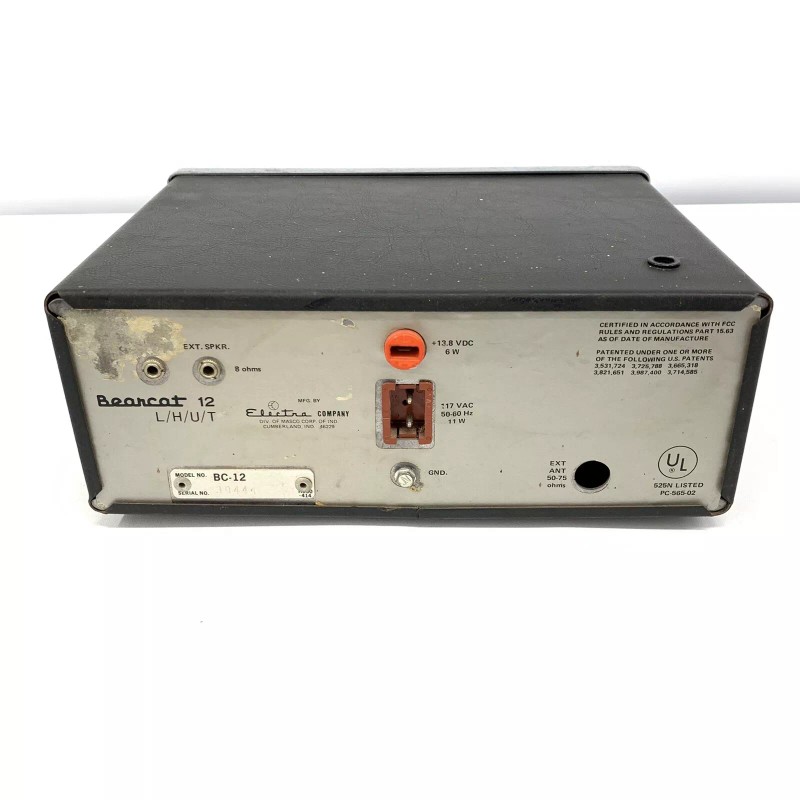 Electra VTG Electra (BC-12) Bearcat 12 L/H/U/T 10-Channel Scanner -