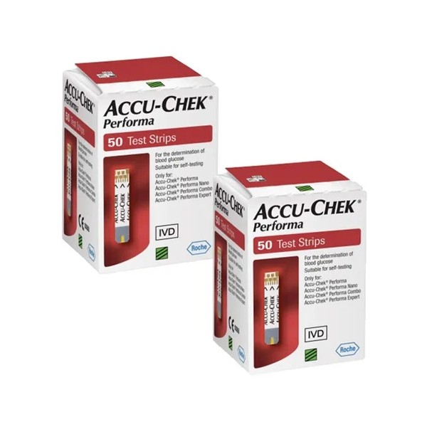 Paquete 100 Tiras Reactivas Accu-chek Performa